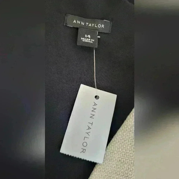 Ann Taylor NWT Sheath V Neck Dress New Cotton Linen Womens Size 14 - Picture 6 of 8